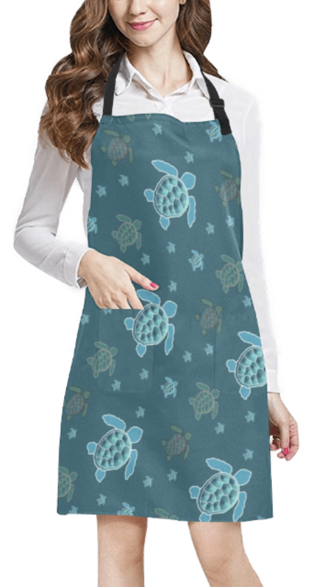 Sea Turtle Print v Apron