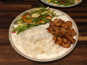 Volcano Shrimp with Tropical Slaw